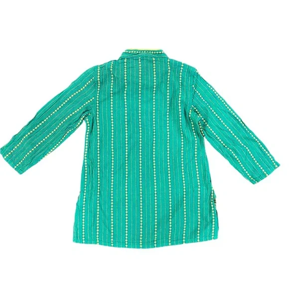 Fabindia • Kids Green Printed Kurta - Picture 6 of 8